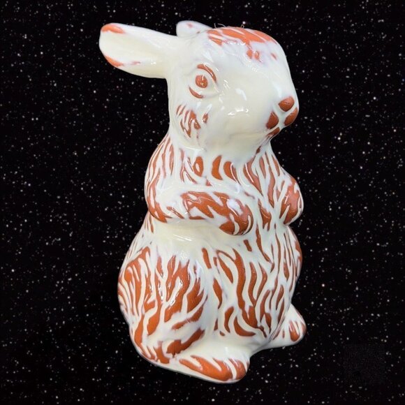 Hallmark Ceramic White Chocolate Covered Bunny Figurine Chocolate Bunny 7"Tall - Picture 6 of 9